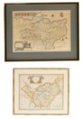 BLAEU & MORDEN - TWO 17TH CENTURY COPPER ENGRAVED MAPS OF BRITISH COUNTIES
