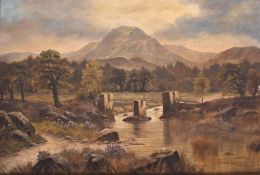 G. DAWSON - 19TH CENTURY OIL ON CANVAS HIGHLANDS PAINTING