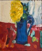 PHILIP SUTTON (B. 1928) - YELLOW CHRYSANTHEMUM, 1956 - OIL ON CANVAS