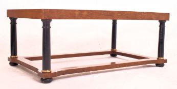 BANKS FURNITURE - BIEDERMEIER REVIVAL WALNUT & EBONISED OCCASIONAL COFFEE TABLE