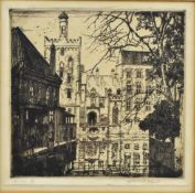 JAMES MCINTOSH PATRICK (1907-1998) - BRUGES - DRYPOINT ETCHING ON PAPER