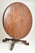 WILLIAM IV 19TH CENTURY MAHOGANY CIRCULAR LOO BREAKFAST TABLE