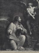 AFTER ANNIBALE CARRACCI - THE AGONY IN THE GARDEN - 17TH CENTURY ENGRAVING