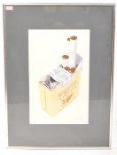 PAUL DRAPER - 1974 AQUATINT ETCHING PRINT TITLED 'GAULOISES II'