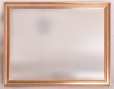 LARGE CONTEMPORARY GILT FRAMED OVERMANTEL MIRROR