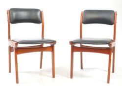 MANNER OF ERIK BUCH - PAIR OF DANISH TEAK WOOD DINING CHAIRS