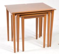 BRITISH MODERN DESIGN - MID CENTURY TEAK WOOD NEST OF TABLES