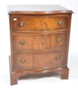 QUEEN ANNE REVIVAL WALNUT PEDESTAL CHEST OF DRAWERS