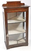 EDWARDIAN MAHOGANY PEDESTAl CHINA DISPLAY CABINET VITRINE