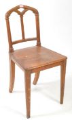 VICTORIAN 19TH CENTURY GOTHIC ARTS & CRAFTS PUGIN MANNER HALL CHAIR