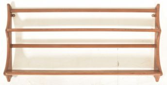 ERCOL - MODEL 268 - MID CENTURY ELM HANGING PLATE RACK