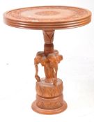 VINTAGE 20TH CENTURY ANGLO-INDIAN CARVED HARDWOOD CHINESE TABLE