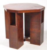 EARLY 20TH CENTURY ART DECO STYLE MAHOGANY OCTAGONAL SIDE TABLE