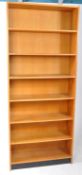 BRITISH MODERN DESIGN - MID CENTURY TALL OAK VENEER BOOKCASE