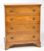 GEORGE III REVIVAL WALNUT BACHELORS CHEST OF DRAWERS
