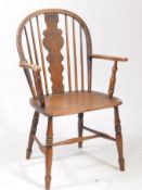 19TH CENTURY VICTORIAN ASH & ELM WINDSOR ARMCHAIR