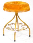 RETRO MID CENTURY VELVET BEDROOM BOUDOIR DRESSING STOOL