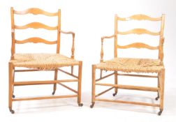 MANNER OF ERNEST GIMSON - PAIR OF ARTS & CRAFTS PASS CHAIRS - ARMCHAIR
