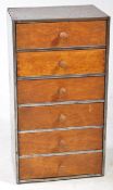 INDUSTRIAL MODERN DESIGN - SMALL 20TH CENTURY CHEST OF DRAWERS