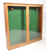 LARGE VINTAGE 20TH CENTURY TEAK CHUCH DISPLAY BOX / CABINET