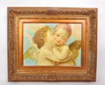 M.G. KRISKNADAS - 20TH CENTURY CHERUB OIL PAINTING