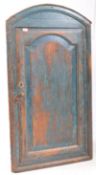 18TH CENTURY GEORGE III PERIOD PAINTED OAK HANGING CORNER CABINET