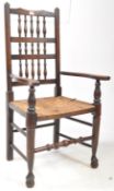 VICTORIAN 19TH CENTURY ELM WOOD NORTH COUNTRY ARMCHAIR