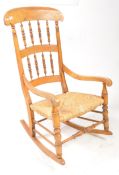 19TH CENTURY NORTH COUNTRY BOBBIN TURNED ROCKING CHAIR