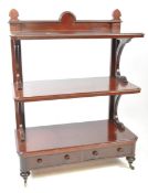 19TH CENTURY VICTORIAN MAHOGANY BUFFET THREE TIER ETAGERE
