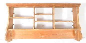 VICTORIAN 19TH CENTURY COUNTRY PINE WALL MOUNTED SHELF