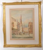 AFTER SAMUEL PROUT (1785 - 1852) - ROUEN, FRANCE WATERCOLOUR PAINTING