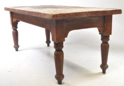 VICTORIAN 19TH CENTURY SCULLERY PINE REFECTORY KITCHEN DINING TABLE