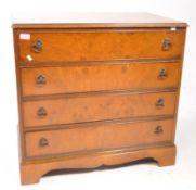 GEORGE III REVIVAL WALNUT BACHELORS CHEST OF DRAWERS