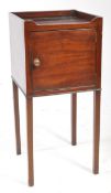 GEORGE III EARLY 19TH CENTURY MAHOGANY POT CUPBOARD NIGHTSTAND