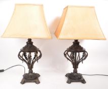 PAIR OF CONTEMPORARY ART NOUVEAU STYLE TABLE LAMPS LIGHTS