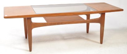 VICTOR B WILKINS FOR G-PLAN FURNITURE - 1960S TEAK & GLASS COFFEE TABLE