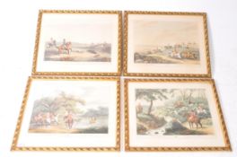 FOUR EARLY 19TH CENTURY HUNTING PRINTS AFTER SAM HOWITT
