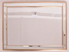 LARGE CONTEMPORARY VENETIAN STYLE TILED OVERMANTEL FRAMED MIRROR