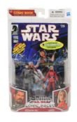 STAR WARS - COMIC PACKS - BOXED ACTION FIGURES & COMIC BOOK