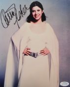 STAR WARS - CARRIE FISHER - AUTOGRAPHED 8X10