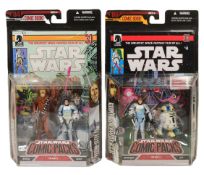 STAR WARS - COMIC PACKS - BOXED ACTION FIGURES & COMIC BOOKS