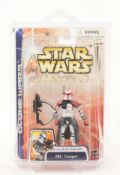 STAR WARS - CLONE WARS - 2003 ARC TROOPER RED VARIATION MOC FIGURE