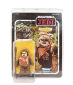 STAR WAR - WARWICK DAVIS (WICKET) - AUTOGRAPHED LARGE ACTION FIGURE