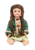 EARLY 20TH CENTURY GERMAN BISQUE HEADED DOLL