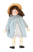 MID 20TH CENTURY GERMAN BISQUE HEADED DOLL