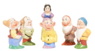 SNOW WHITE - VINTAGE WALK DISNEY SNOW WHITE TOOTH BRUSH HOLDERS