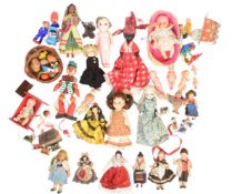 DOLLS - COLLECTION OF 20TH CENTURY MINIATURE DOLLS