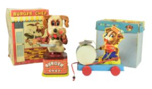 TINPLATE TOYS - X2 VINTAGE TINPLATE MECHANICAL TOYS