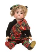 EARLY 20TH CENTURY GERMAN SIMON & HALBIG BISQUE HEADED DOLL