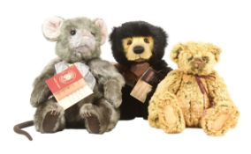 TEDDY BEARS - X3 ORIGINAL CHARLIE BEARS SOFT TOY TEDDY BEARS